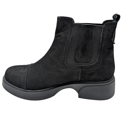 Arya - 813 | Ortopedik Hakiki Deri Chelsea Bot - BLACK