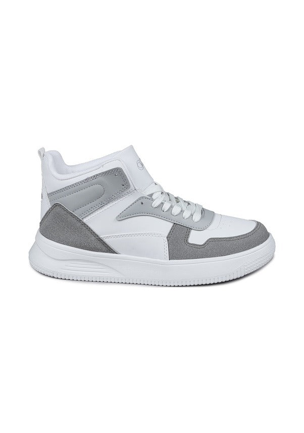 Jump - 29100 | Kadın High-Top Sneaker - BEYAZ-GRİ