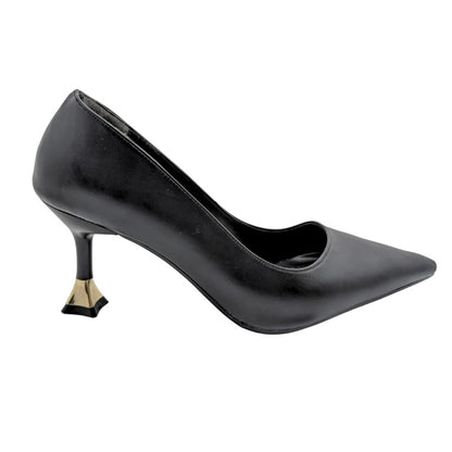 Alestra | Geometrik Detaylı Kadeh Topuk Stiletto - SİYAH
