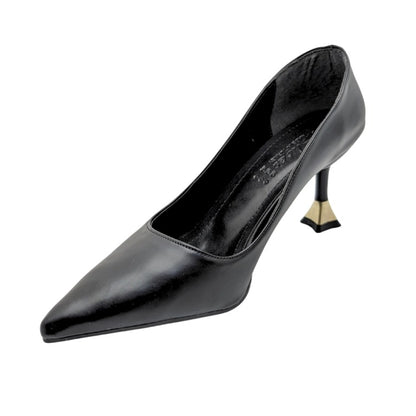 Alestra | Geometrik Detaylı Kadeh Topuk Stiletto - SİYAH