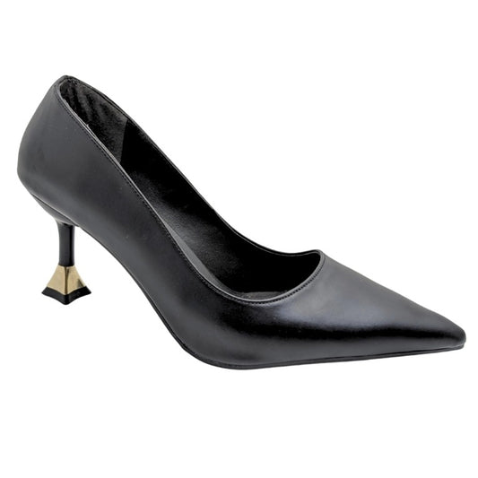 Alestra | Geometrik Detaylı Kadeh Topuk Stiletto - SİYAH