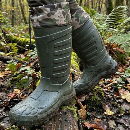 Serabien Termal Çoraplı Eva Kauçuk Avcı ve Outdoor Çizmesi - HAKİ YEŞİL