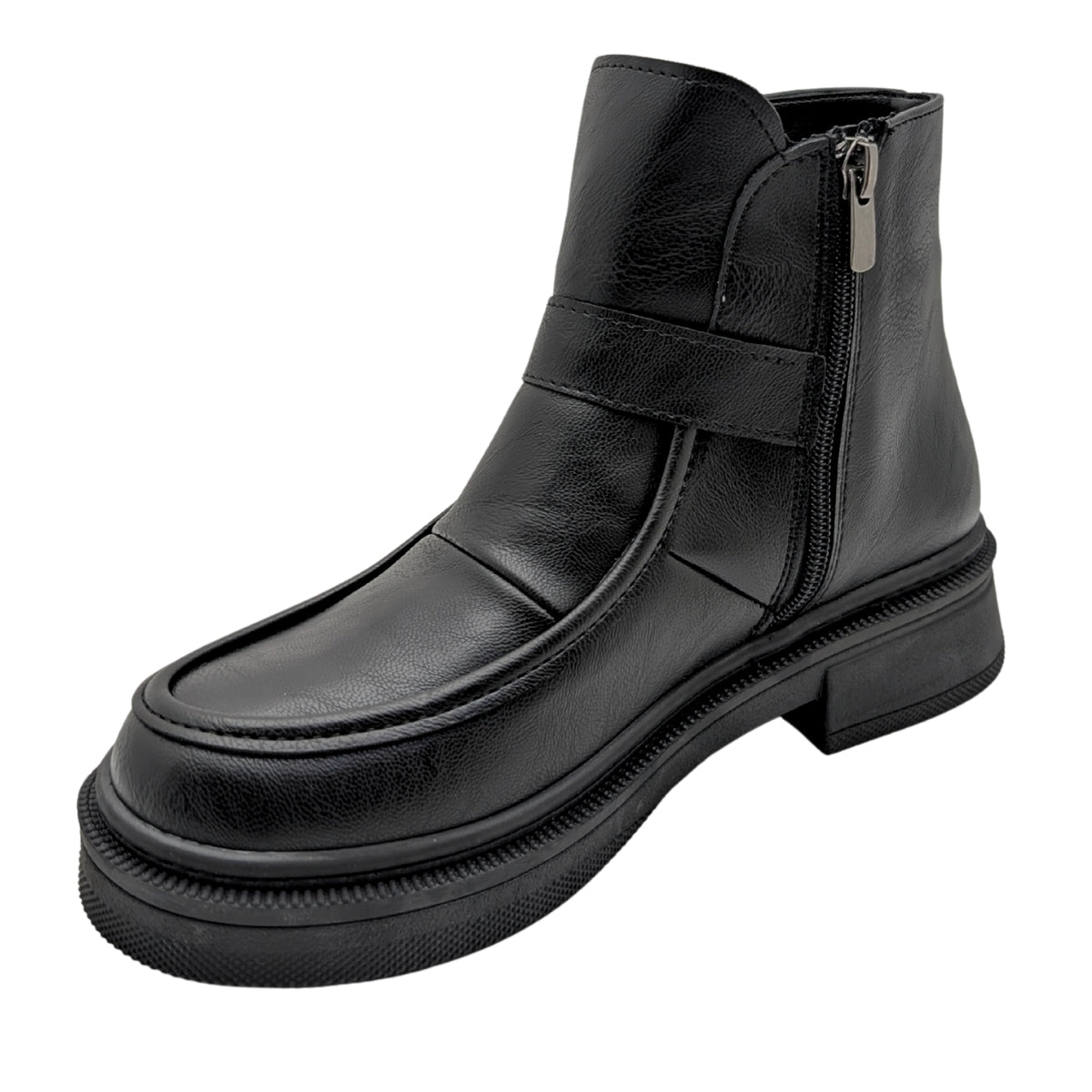 Zylox - Toka Detaylı Sıcak Astar Kadın Klasik Bot - SİYAH