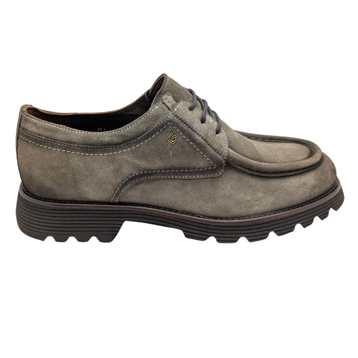 Galler 5919 - Hakiki Süet Deri Bağcıklı Erkek Casual Loafer Ayakkabı - VİZON