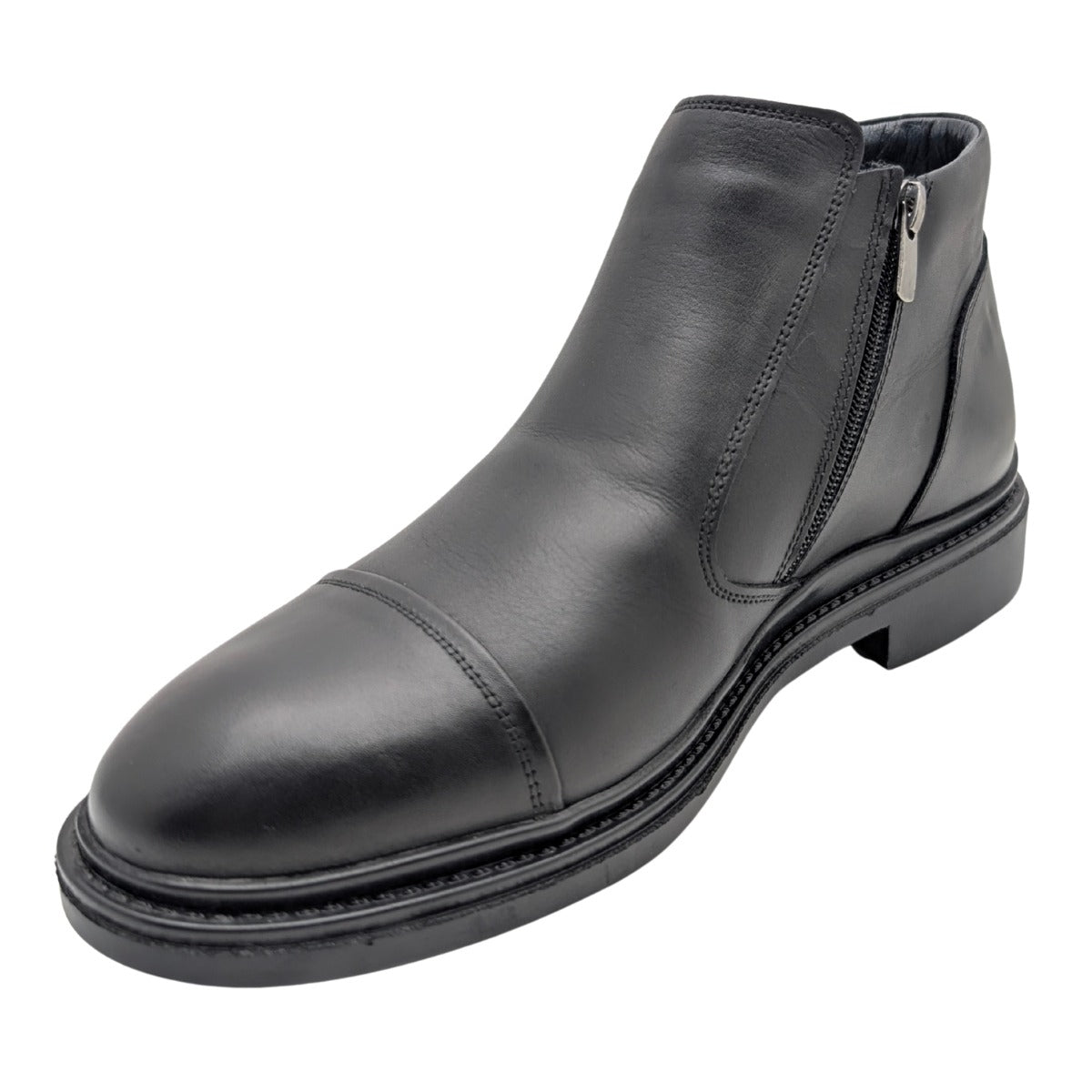 Akın 237 - Hakiki Deri İçi Yünlü Klasik Erkek Bot - SİYAH