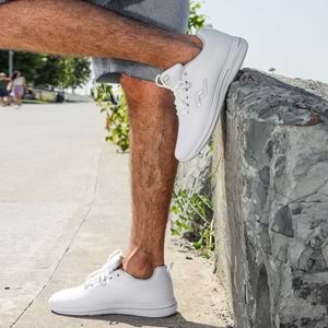24938 BEYAZ ERKEK SPOR SNEAKER AYAKKABI - BEYAZ - 41 - ST00701-BEYAZ-41