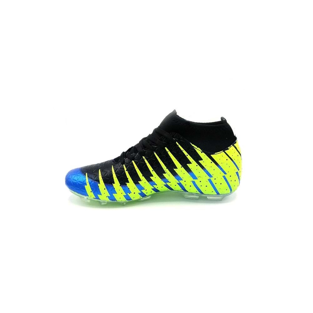 ÇORAPLI DİŞLİ KRAMPON FUTBOL AYAKKABI - SİYAH-NEON YEŞİL - 37
