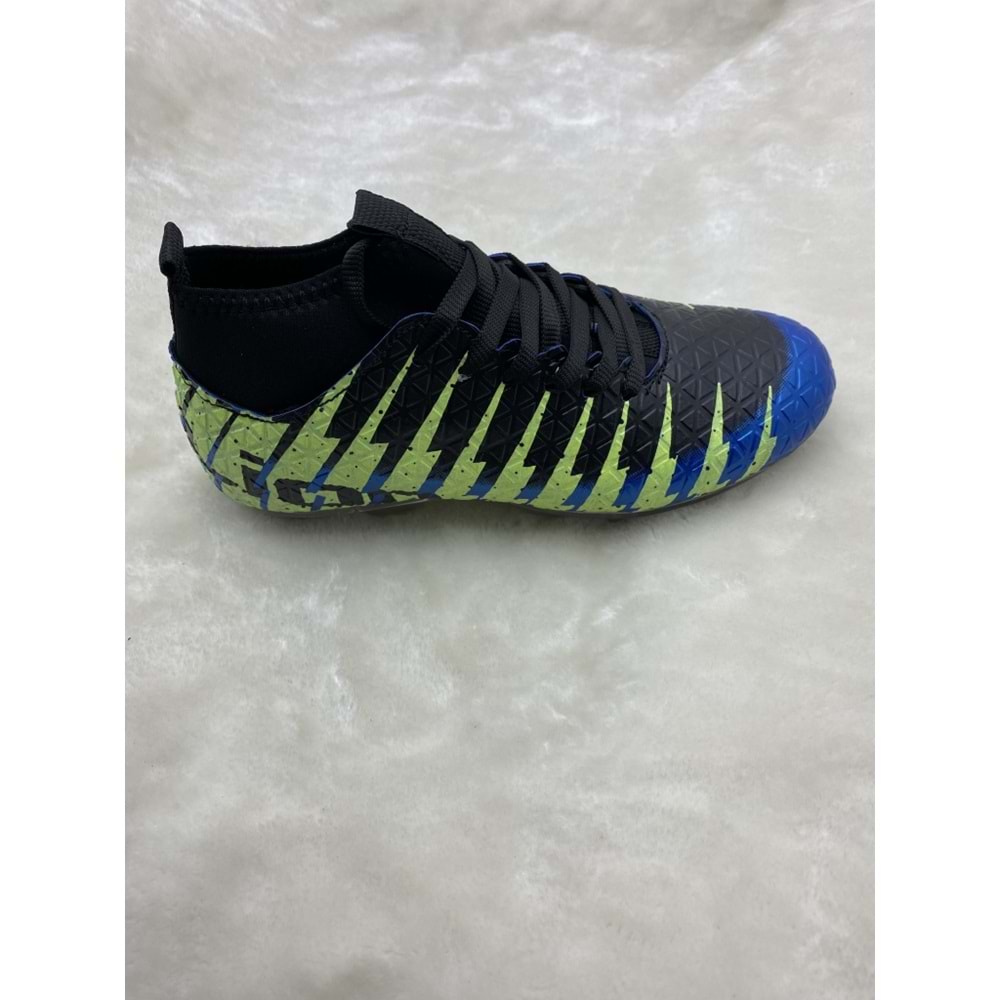 ÇORAPLI DİŞLİ KRAMPON FUTBOL AYAKKABI - SİYAH-NEON YEŞİL - 37