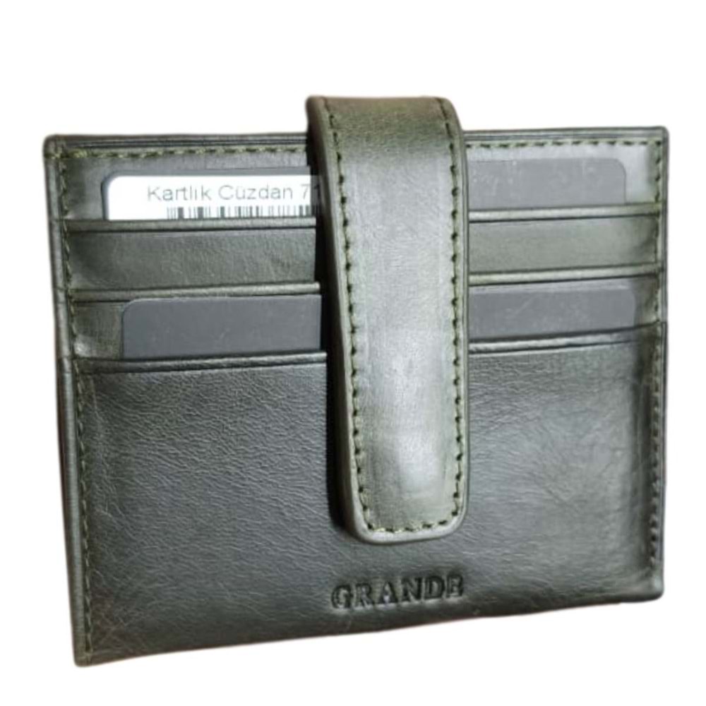 GRANDE - 718 Unisex CÜZDAN & KARTLIK - YEŞİL - STANDART