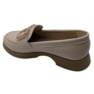 Çiğdem Kundura Eleganza Sole Kadın Suni Deri Loafer - Eleganza Sole - VİZON - 40