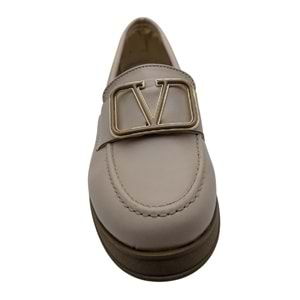 Çiğdem Kundura Eleganza Sole Kadın Suni Deri Loafer - Eleganza Sole - VİZON - 40