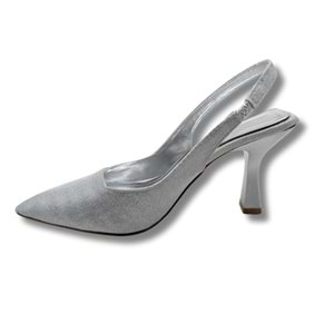 Ysabella | Arkası Açık Abiye Stiletto - Ysabella - GÜMÜŞ - 40