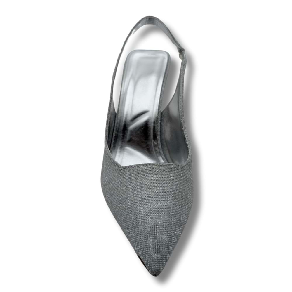 Ysabella | Arkası Açık Abiye Stiletto - Ysabella - GÜMÜŞ - 40