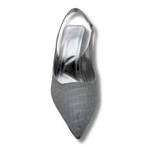 Ysabella | Arkası Açık Abiye Stiletto - Ysabella - GÜMÜŞ - 40