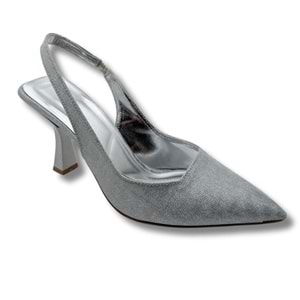 Ysabella | Arkası Açık Abiye Stiletto - Ysabella - GÜMÜŞ - 40