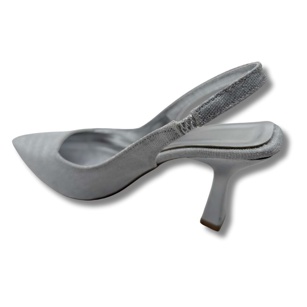 Ysabella | Arkası Açık Abiye Stiletto - Ysabella - GÜMÜŞ - 40