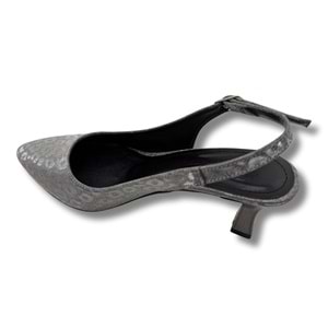 Titania | Abiye Arkası Açık Stiletto - Titania - PLATİN - 40