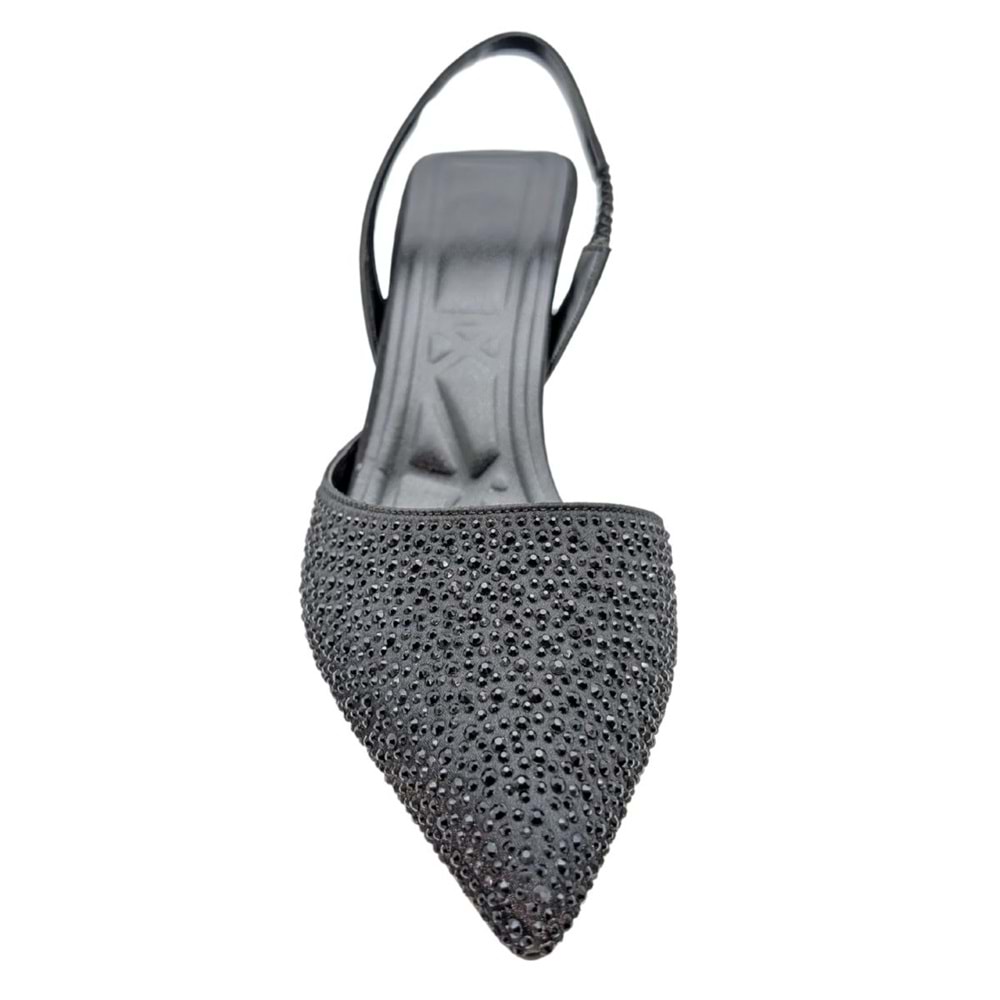 Brunhilde | Abiye Taşlı Topuklu Arkası Açık Stiletto - Brunhilde - SİYAH - 40