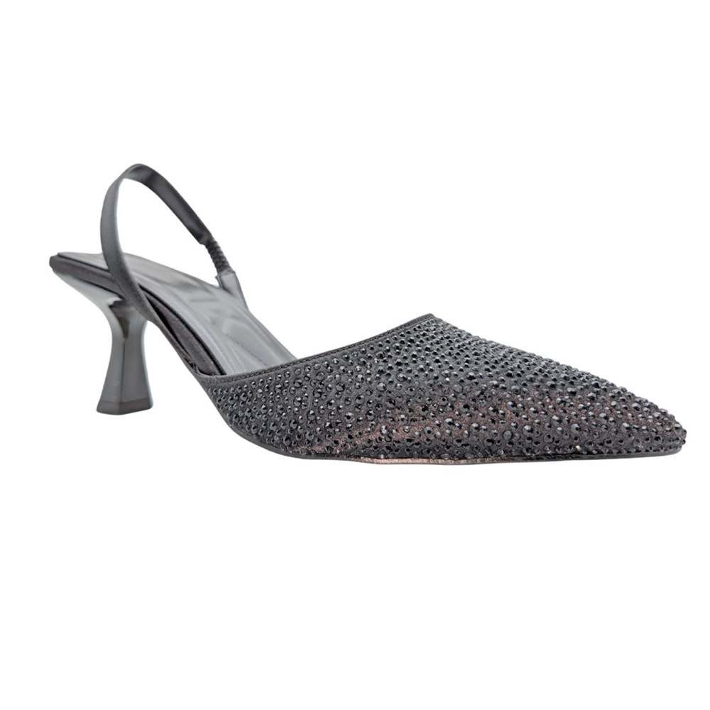 Brunhilde | Abiye Taşlı Topuklu Arkası Açık Stiletto - Brunhilde - SİYAH - 40