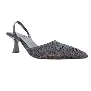Brunhilde | Abiye Taşlı Topuklu Arkası Açık Stiletto - Brunhilde - SİYAH - 40